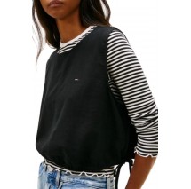 TOMMY JEANS TIE SIDE LINEN BLOUSE ΤΟΠ ΓΥΝΑΙΚΕΙΟ BLACK