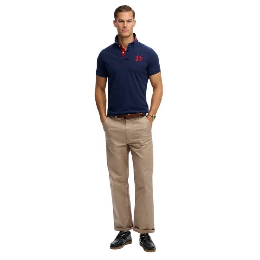 SUPERDRY D2 PIQUE MONOGRAM POLO T-SHIRT ΜΠΛΟΥΖΑ ΑΝΔΡΙΚΗ NAVY