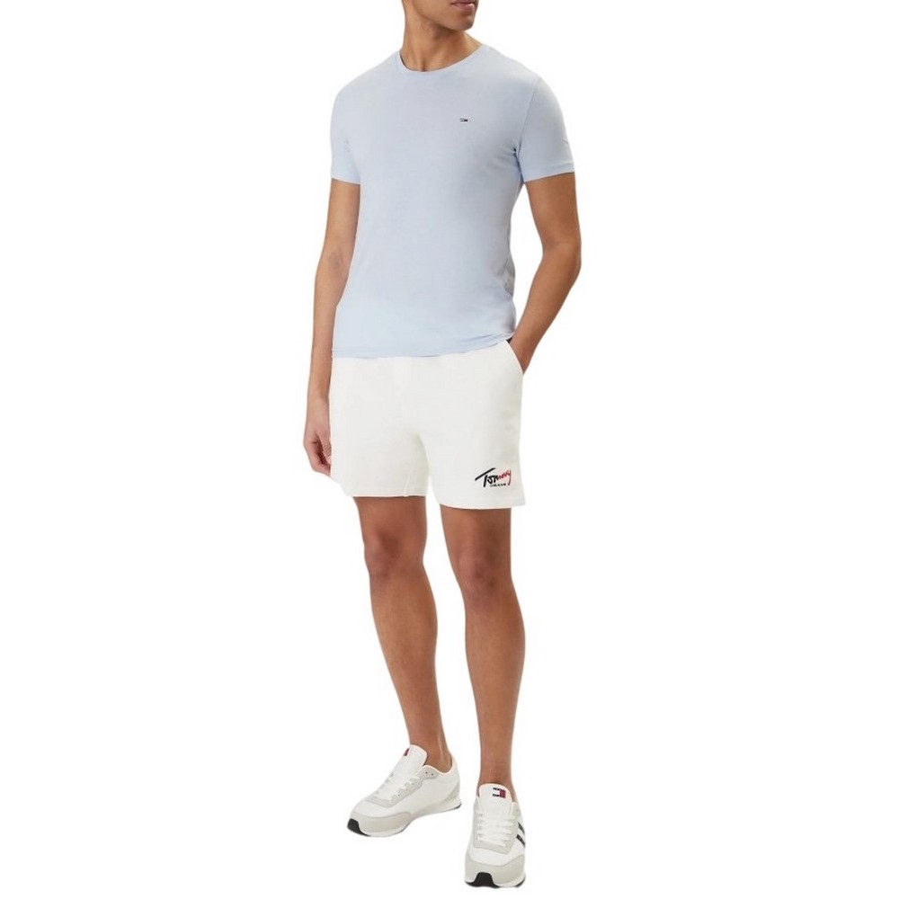 TOMMY JEANS SIGNATURE BEACH SHORT ΒΕΡΜΟΥΔΑ ΑΝΔΡΙΚΗ ECRU
