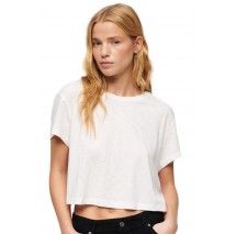 SUPERDRY SLOUCHY CROPPED T-SHIRT ΜΠΛΟΥΖΑ ΓΥΝΑΙΚΕΙΑ WHITE