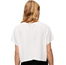 SUPERDRY SLOUCHY CROPPED T-SHIRT ΜΠΛΟΥΖΑ ΓΥΝΑΙΚΕΙΑ WHITE