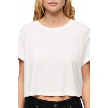 SUPERDRY SLOUCHY CROPPED T-SHIRT ΜΠΛΟΥΖΑ ΓΥΝΑΙΚΕΙΑ WHITE