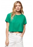 SUPERDRY SLOUCHY CROPPED T-SHIRT ΜΠΛΟΥΖΑ ΓΥΝΑΙΚΕΙΑ GREEN