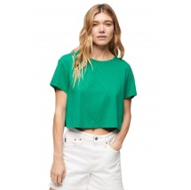 SUPERDRY SLOUCHY CROPPED T-SHIRT ΜΠΛΟΥΖΑ ΓΥΝΑΙΚΕΙΑ GREEN