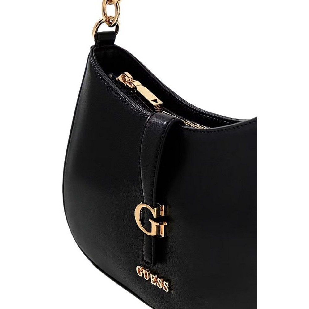 GUESS CARRIE TOP ZIP SHOULDER BAG ΤΣΑΝΤΑ ΓΥΝΑΙΚΕΙΑ BLACK