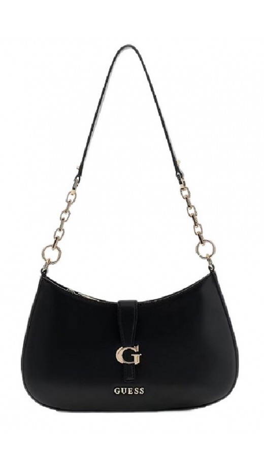GUESS CARRIE TOP ZIP SHOULDER BAG ΤΣΑΝΤΑ ΓΥΝΑΙΚΕΙΑ BLACK