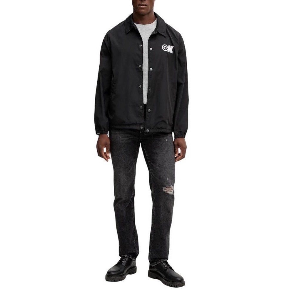 CALVIN KLEIN JEANS LS NYLN CK GRPHC CC ΜΠΟΥΦΑΝ ΑΝΔΡΙΚΟ BLACK