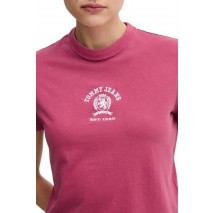 TOMMY JEANS REG SH VARSITY CREST TEE T-SHIRT ΜΠΛΟΥΖΑ ΓΥΝΑΙΚΕΙΑ BERRY