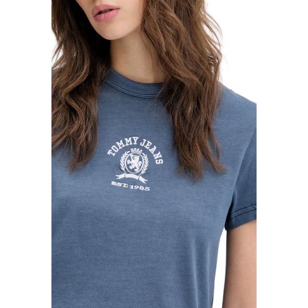 TOMMY JEANS REG SH VARSITY CREST TEE T-SHIRT ΜΠΛΟΥΖΑ ΓΥΝΑΙΚΕΙΑ NAVY