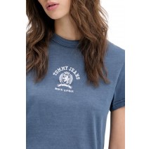 TOMMY JEANS REG SH VARSITY CREST TEE T-SHIRT ΜΠΛΟΥΖΑ ΓΥΝΑΙΚΕΙΑ NAVY