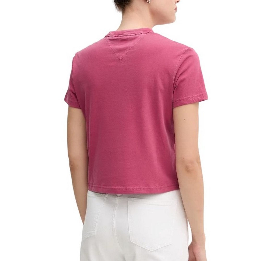 TOMMY JEANS REG SH VARSITY CREST TEE T-SHIRT ΜΠΛΟΥΖΑ ΓΥΝΑΙΚΕΙΑ BERRY