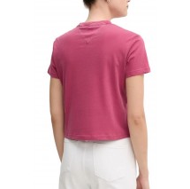 TOMMY JEANS REG SH VARSITY CREST TEE T-SHIRT ΜΠΛΟΥΖΑ ΓΥΝΑΙΚΕΙΑ BERRY