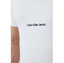 CALVIN KLEIN JEANS INSTITUTIONAL TEE T-SHIRT ΑΝΔΡΙΚΟ WHITE