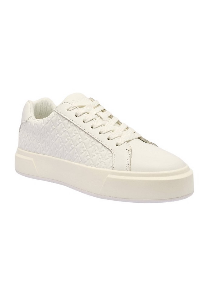 CALVIN KLEIN JEANS BASKET LACE UP LTH AOP ΠΑΠΟΥΤΣΙ ΓΥΝΑΙΚΕΙΟ WHITE