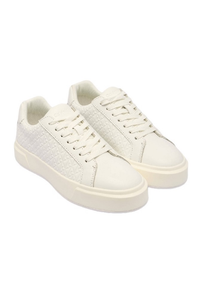 CALVIN KLEIN JEANS BASKET LACE UP LTH AOP ΠΑΠΟΥΤΣΙ ΓΥΝΑΙΚΕΙΟ WHITE