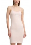 CALVIN KLEIN JEANS MONOLOGO STRAPPY DRESS ΦΟΡΕΜΑ ΓΥΝΑΙΚΕΙΟ PEONY