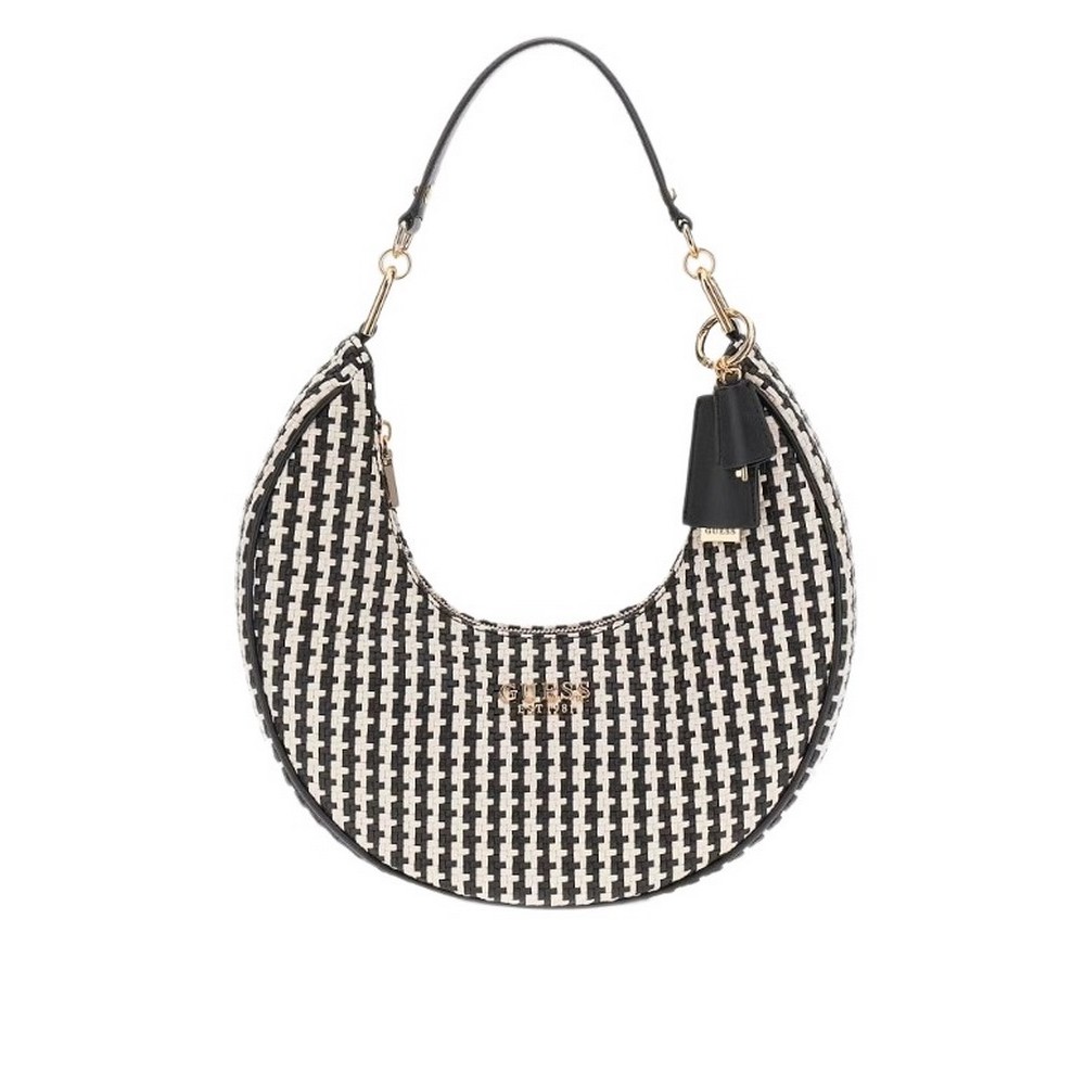 GUESS MIREMA HOBO SHOULDER BAG ΤΣΑΝΤΑ ΓΥΝΑΙΚΕΙΑ BLACK/WHITE