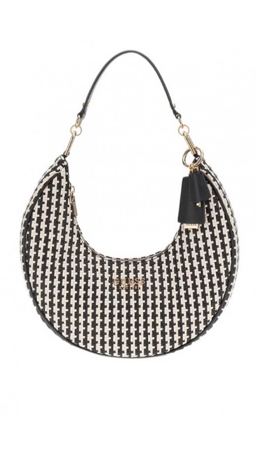 GUESS MIREMA HOBO SHOULDER BAG ΤΣΑΝΤΑ ΓΥΝΑΙΚΕΙΑ BLACK/WHITE