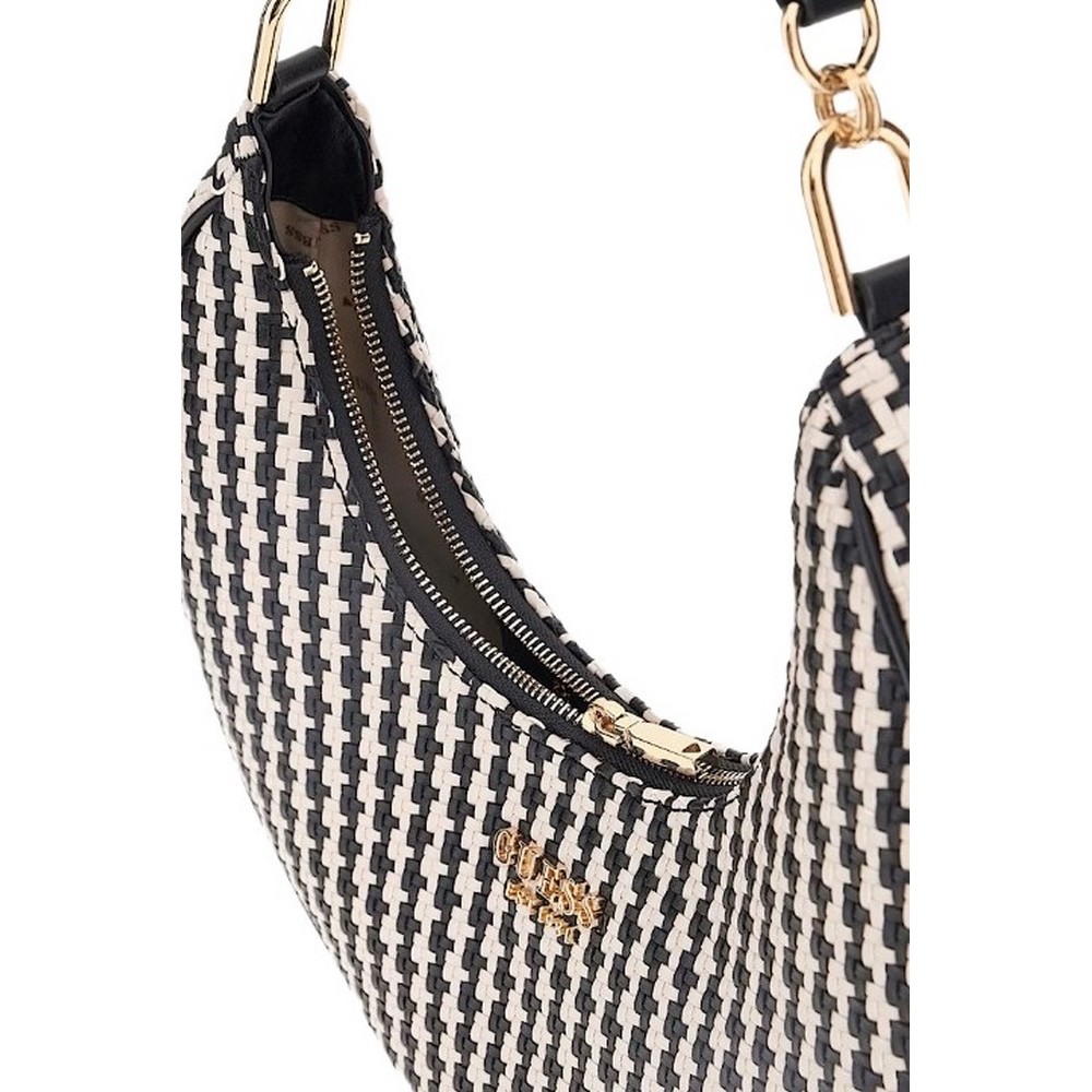 GUESS MIREMA HOBO SHOULDER BAG ΤΣΑΝΤΑ ΓΥΝΑΙΚΕΙΑ BLACK/WHITE