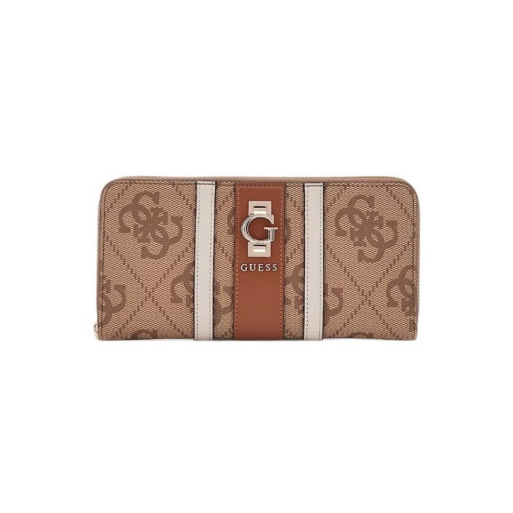 GUESS ERENIA SLG LARGE ZIP AROUND ΠΟΡΤΟΦΟΛΙ ΓΥΝΑΙΚΕΙΟ LATTE