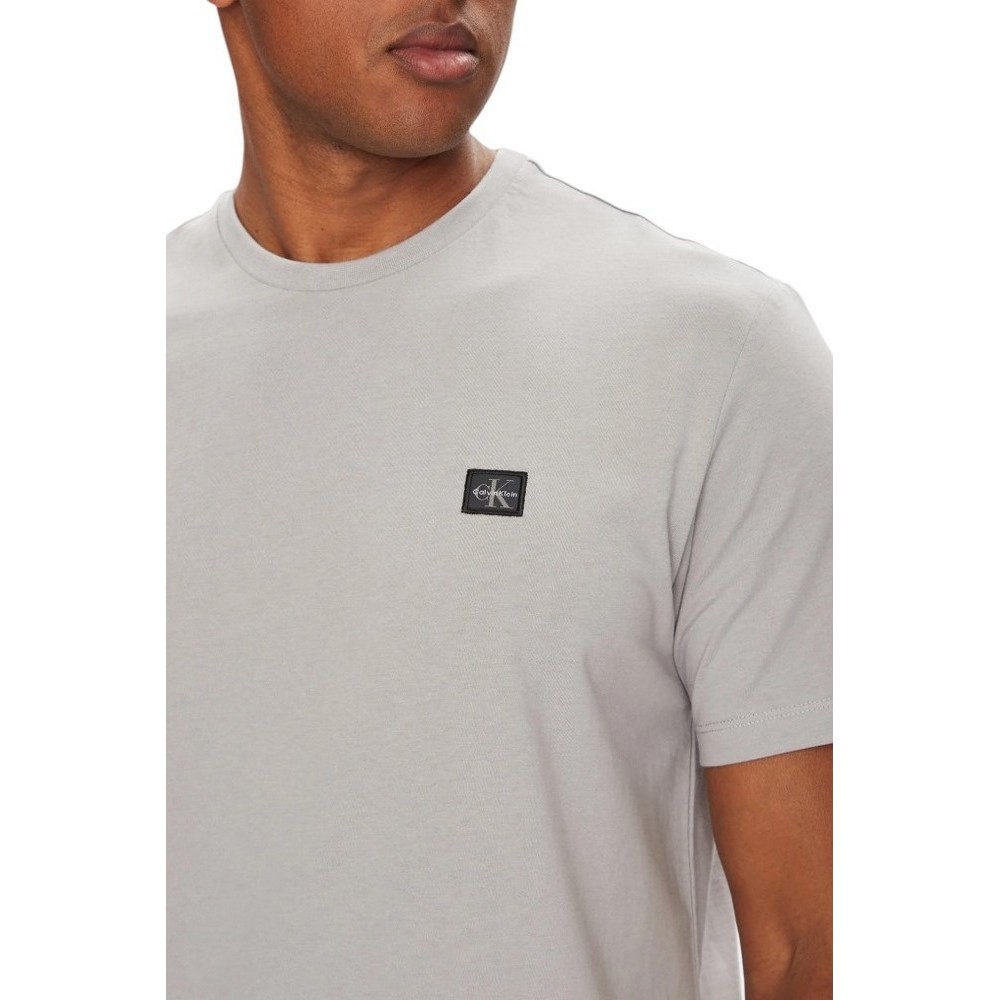 CALVIN KLEIN JEANS BADGE 30S JERSEY CLASSIC TEE T-SHIRT ΜΠΛΟΥΖΑ ΑΝΔΡΙΚΗ GREY