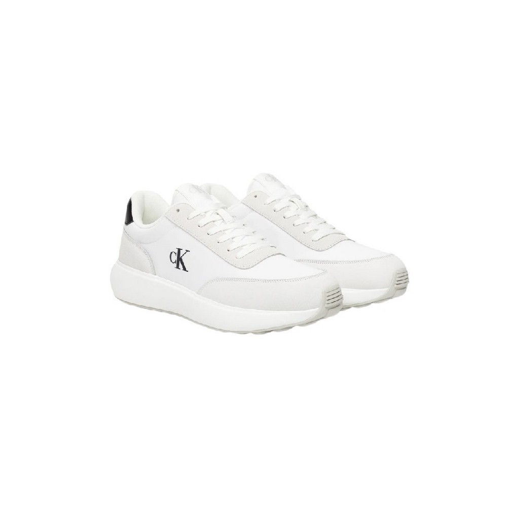 CALVIN KLEIN JEANS ATHLEISURE RUNNER LACEUP NY-SU ΠΑΠΟΥΤΣΙ ΑΝΔΡΙΚΟ WHITE/BLACK