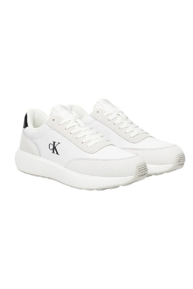 CALVIN KLEIN JEANS ATHLEISURE RUNNER LACEUP NY-SU ΠΑΠΟΥΤΣΙ ΑΝΔΡΙΚΟ WHITE/BLACK