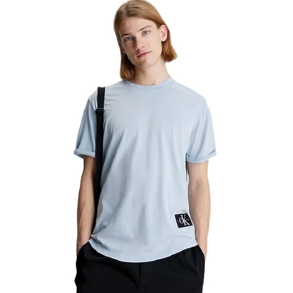 CALVIN KLEIN JEANS WASHED MONOLOGO BADGE T-SHIRT ΜΠΛΟΥΖΑ ΑΝΔΡΙΚΗ CIEL