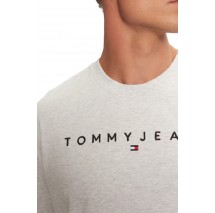 TOMMY JEANS REG LINEAR LOGO TEE EXT T-SHIRT ΜΠΛΟΥΖΑ ΑΝΔΡΙΚΗ GREY
