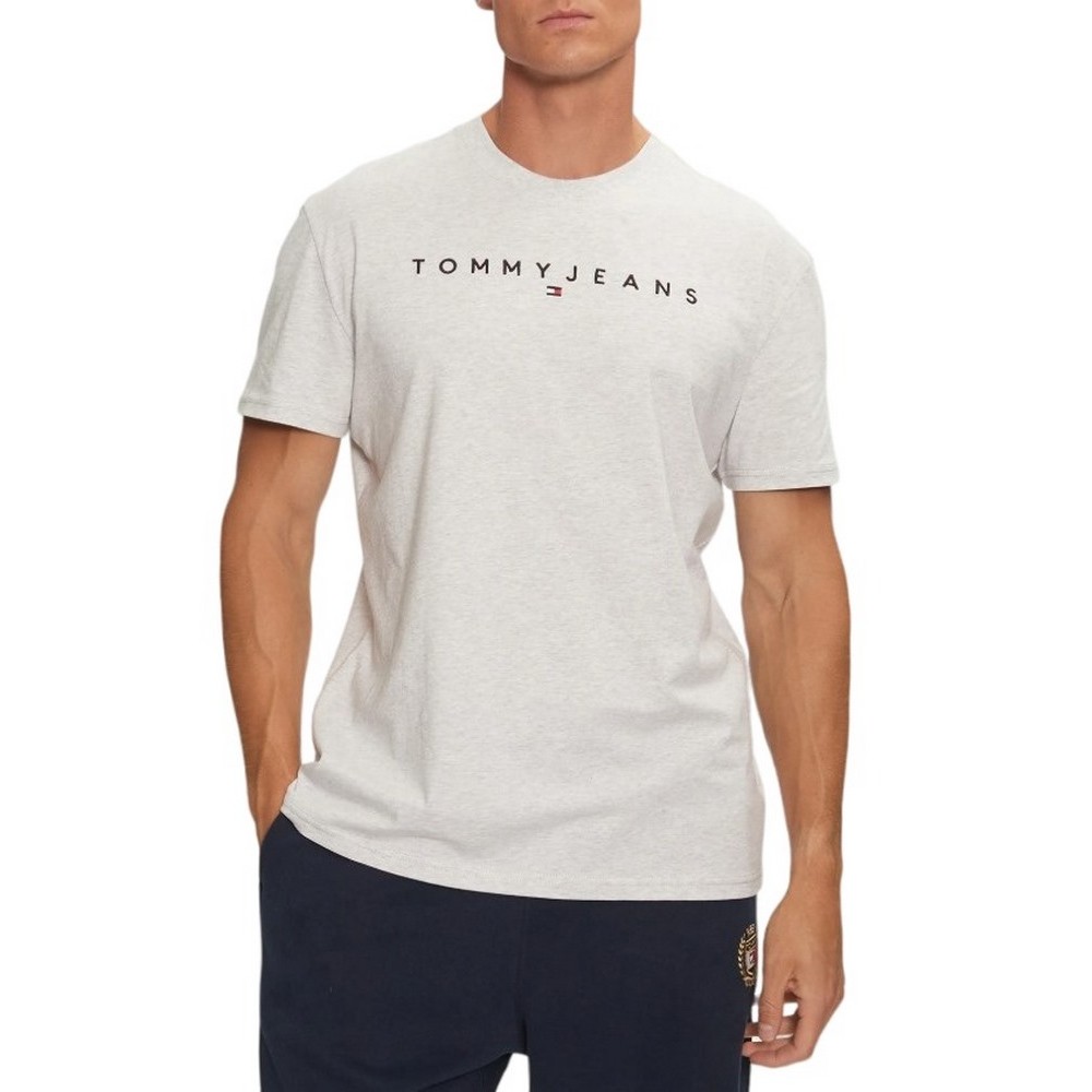 TOMMY JEANS REG LINEAR LOGO TEE EXT T-SHIRT ΜΠΛΟΥΖΑ ΑΝΔΡΙΚΗ GREY