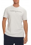 TOMMY JEANS REG LINEAR LOGO TEE EXT T-SHIRT ΜΠΛΟΥΖΑ ΑΝΔΡΙΚΗ GREY