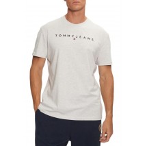 TOMMY JEANS REG LINEAR LOGO TEE EXT T-SHIRT ΜΠΛΟΥΖΑ ΑΝΔΡΙΚΗ GREY