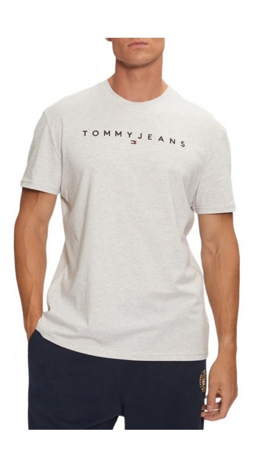 TOMMY JEANS REG LINEAR LOGO TEE EXT T-SHIRT ΜΠΛΟΥΖΑ ΑΝΔΡΙΚΗ GREY