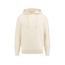 GUESS JOBY HOODIE FRENCH TERRY SWTR ΜΠΛΟΥΖΑ ΠΛΕΚΤΗ ΑΝΔΡΙΚΗ ECRU