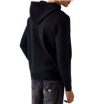 GUESS JOBY HOODIE FRENCH TERRY SWTR ΜΠΛΟΥΖΑ ΠΛΕΚΤΗ ΑΝΔΡΙΚΗ BLACK