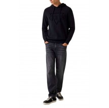 GUESS JOBY HOODIE FRENCH TERRY SWTR ΜΠΛΟΥΖΑ ΠΛΕΚΤΗ ΑΝΔΡΙΚΗ BLACK