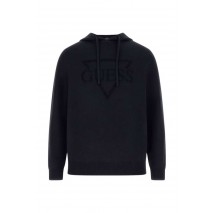 GUESS JOBY HOODIE FRENCH TERRY SWTR ΜΠΛΟΥΖΑ ΠΛΕΚΤΗ ΑΝΔΡΙΚΗ BLACK