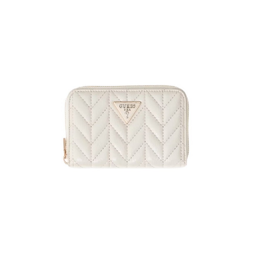 GUESS CHERYL SLG MEDIUM ZIP AROUND ΠΟΡΤΟΦΟΛΙ ΓΥΝΑΙΚΕΙΟ OFF WHITE