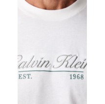 CALVIN KLEIN JEANS 20S CALVIN RSRT CURSIVE GRAPH T-SHIRT ΜΠΛΟΥΖΑ ΑΝΔΡΙΚΗ BRIGHT WHITE