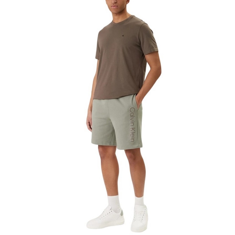 CALVIN KLEIN EU 350TERRY GRAPHIC SHORT ΒΕΡΜΟΥΔΑ ΑΝΔΡΙΚΗ LIGHT KHAKI