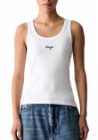 HUGO BOSS DAMATANK B JERSEY ΤΟΠ ΜΠΛΟΥΖΑ ΓΥΝΑΙΚΕΙΑ WHITE