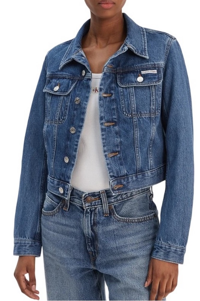 CALVIN KLEIN JEANS CROPPED 90S DENIM JACKET INDIGO ΜΠΟΥΦΑΝ ΓΥΝΑΙΚΕΙΟ INDIGO