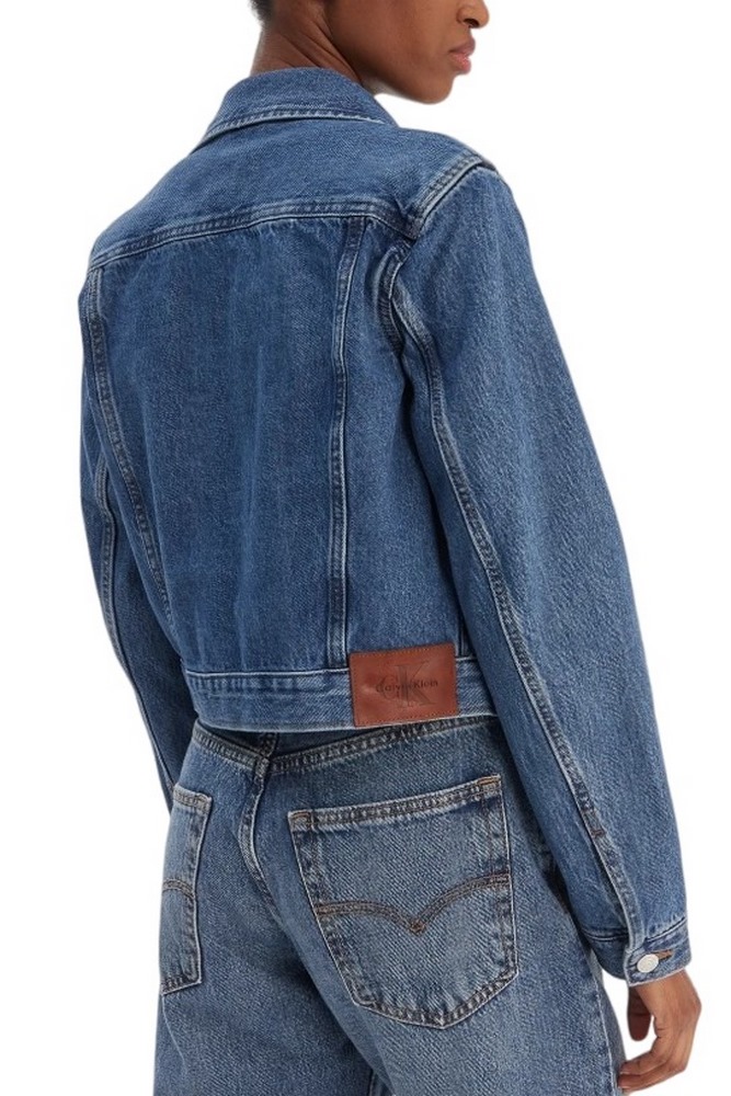 CALVIN KLEIN JEANS CROPPED 90S DENIM JACKET INDIGO ΜΠΟΥΦΑΝ ΓΥΝΑΙΚΕΙΟ INDIGO