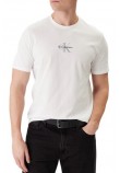 CALVIN KLEIN JEANS 30S MICRO MONOLOGO GRAPHIC T-SHIRT ΜΠΛΟΥΖΑ ΑΝΔΡΙΚΗ WHITE