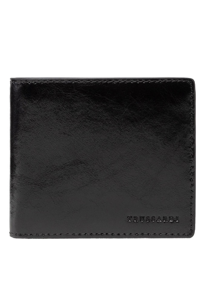 ΑΞΕΣΟΥΑΡ ΠΟΡΤΟΦΟΛΙ HOLDER CRACKLE ΑΝΔΡΙΚΟ TRUSSARDI BLACK