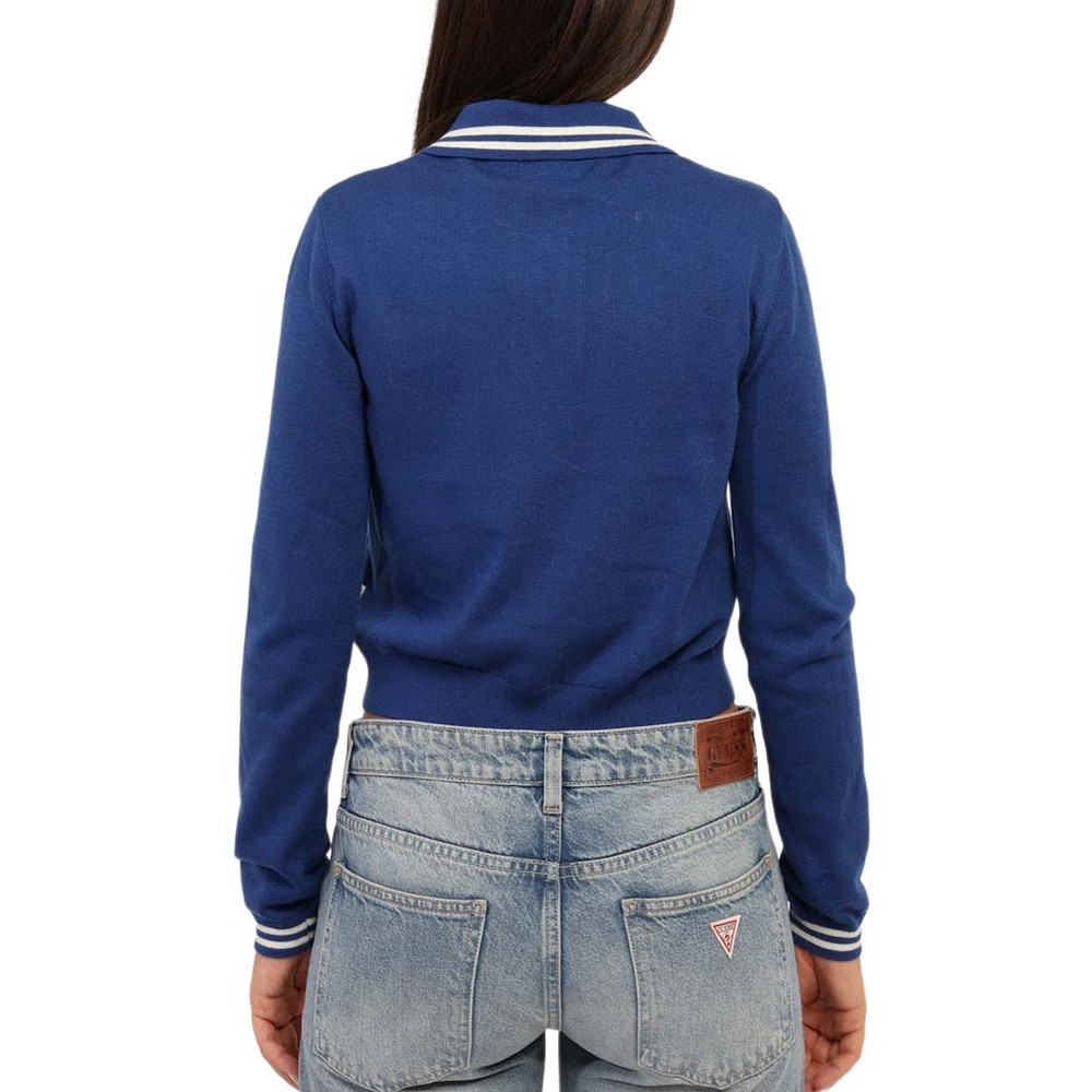 GUESS JEANSLS POLO GUESS J EMB SWTR ΖΑΚΕΤΑ ΓΥΝΑΙΚΕΙΑ BLUE