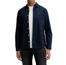 TOMMY JEANS REG POPLIN SHIRT ΠΟΥΚΑΜΙΣΟ ΑΝΔΡΙΚΟ DARK NAVY