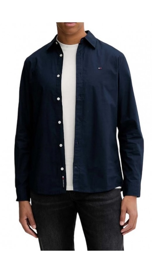 TOMMY JEANS REG POPLIN SHIRT ΠΟΥΚΑΜΙΣΟ ΑΝΔΡΙΚΟ DARK NAVY