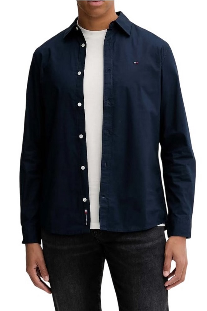 TOMMY JEANS REG POPLIN SHIRT ΠΟΥΚΑΜΙΣΟ ΑΝΔΡΙΚΟ DARK NAVY