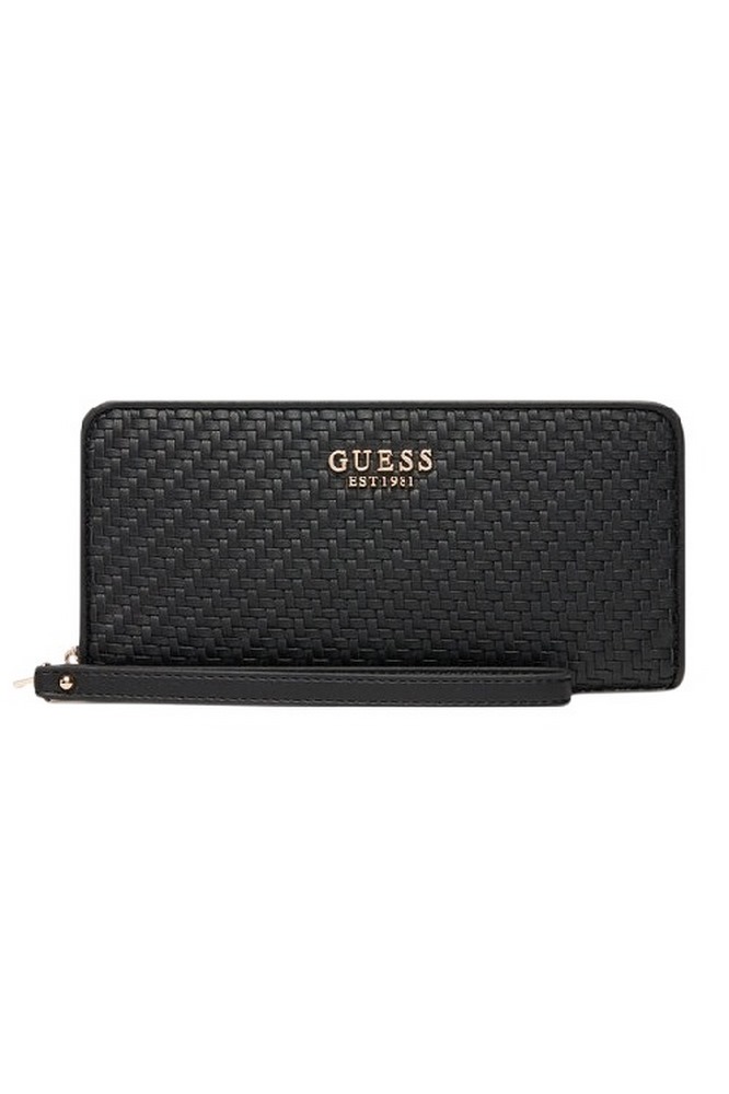 GUESS MIREMA SLG LARGE ZIP AROUND ΠΟΡΤΟΦΟΛΙ ΓΥΝΑΙΚΕΙΟ BLACK
